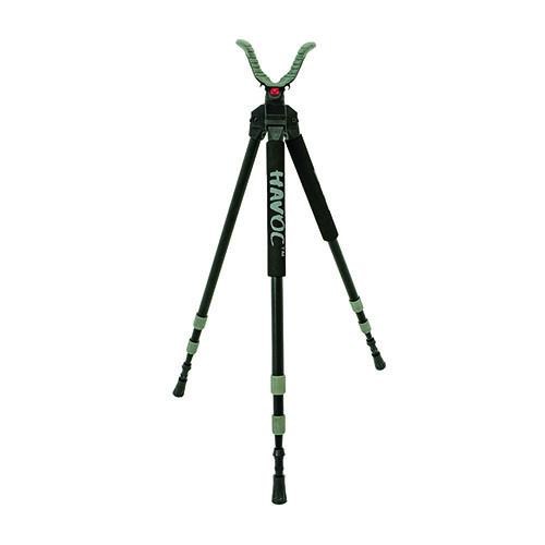 BOG Havoc Series Shooting Stick on kevyt ja kestävä tripod, joka tarjoaa vakautta ja 360 asteen ampumamukavuutta nopealla käyttöönotolla.