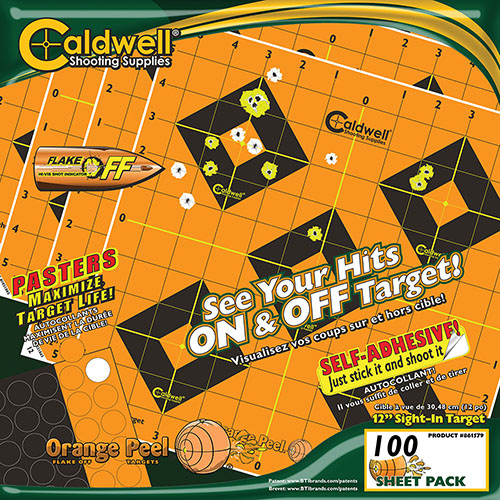 Caldwell Orange Peel® -tavoitteet tarjoavat selkeät osumakuvastot ja helpottavat tähtäystä oranssin taustan ansiosta. 100 arkkia, erinomainen hinta-laatusuhde.