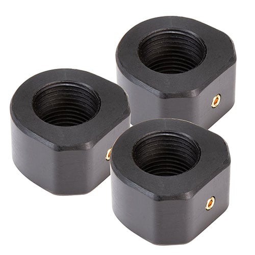 Frankford Arsenalin 3 pakkausta Die Blocks -sarjassa on kestävä alumiinirakenne, pinottava säilytyskotelo ja Allen-ruuvi, joka lukitsee holkit oikealle korkeudelle.