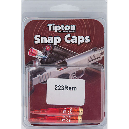 Tipton Snap Caps 223 Rem 2-pack suojaa laukaisinjousia, mahdollistaa laukaisun tyhjään patruunapesään ja on täydellinen triggerin säädöissä.