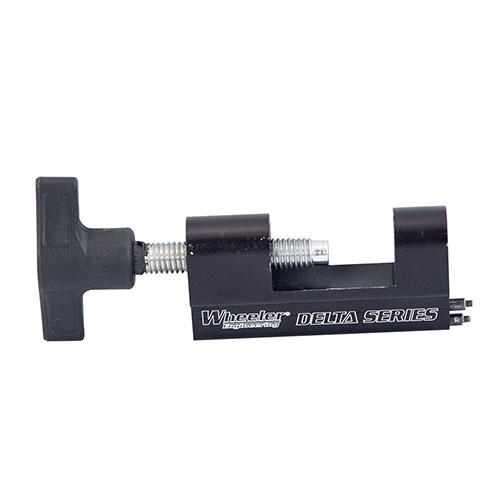 Wheeler Delta Series AR Trigger Guard Install Tool tekee liipaisinsuojan asentamisesta tai vaihtamisesta nopeaa ja vaivatonta, säästäen aikaa ja vaivannäköä.