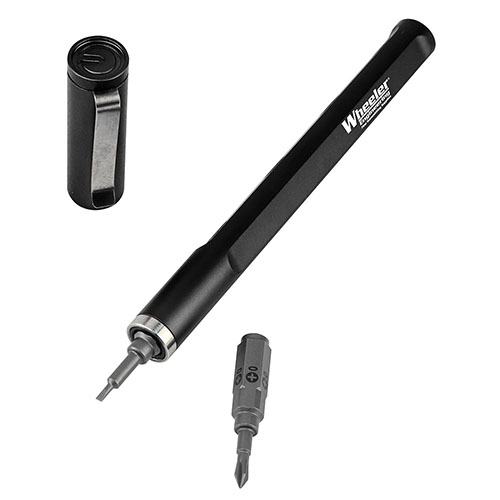 Wheeler Micro Multi-Driver Tool Pen on kätevä työkalu, joka pitää 5 käytetyintä bittiä käden ulottuvilla ja sisältää säilytyspaikan 12 ylimääräiselle bitille.