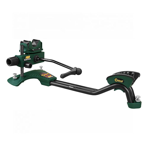 Caldwell Fire Control Front Rest tarjoaa maksimaalista vakautta, nopeaa käyttöä ja kuljetusta, yhdistäen kestäviä materiaaleja ja ergonomista muotoilua.