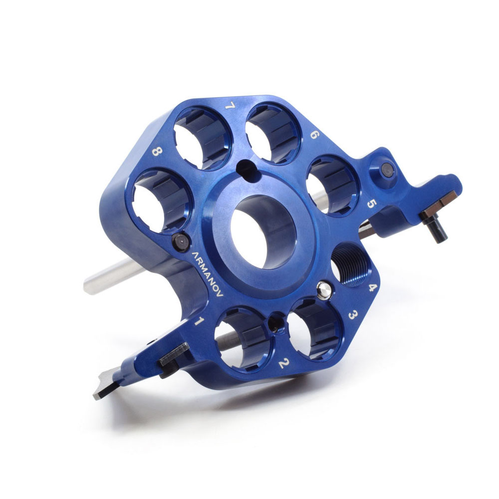 ARMANOV Toolhead Dillon Super 1050: nopea die-vaihto Hornady Lock-N-Load -järjestelmällä, LED-valo, korkea tarkkuus ja vahvempi rakenne.