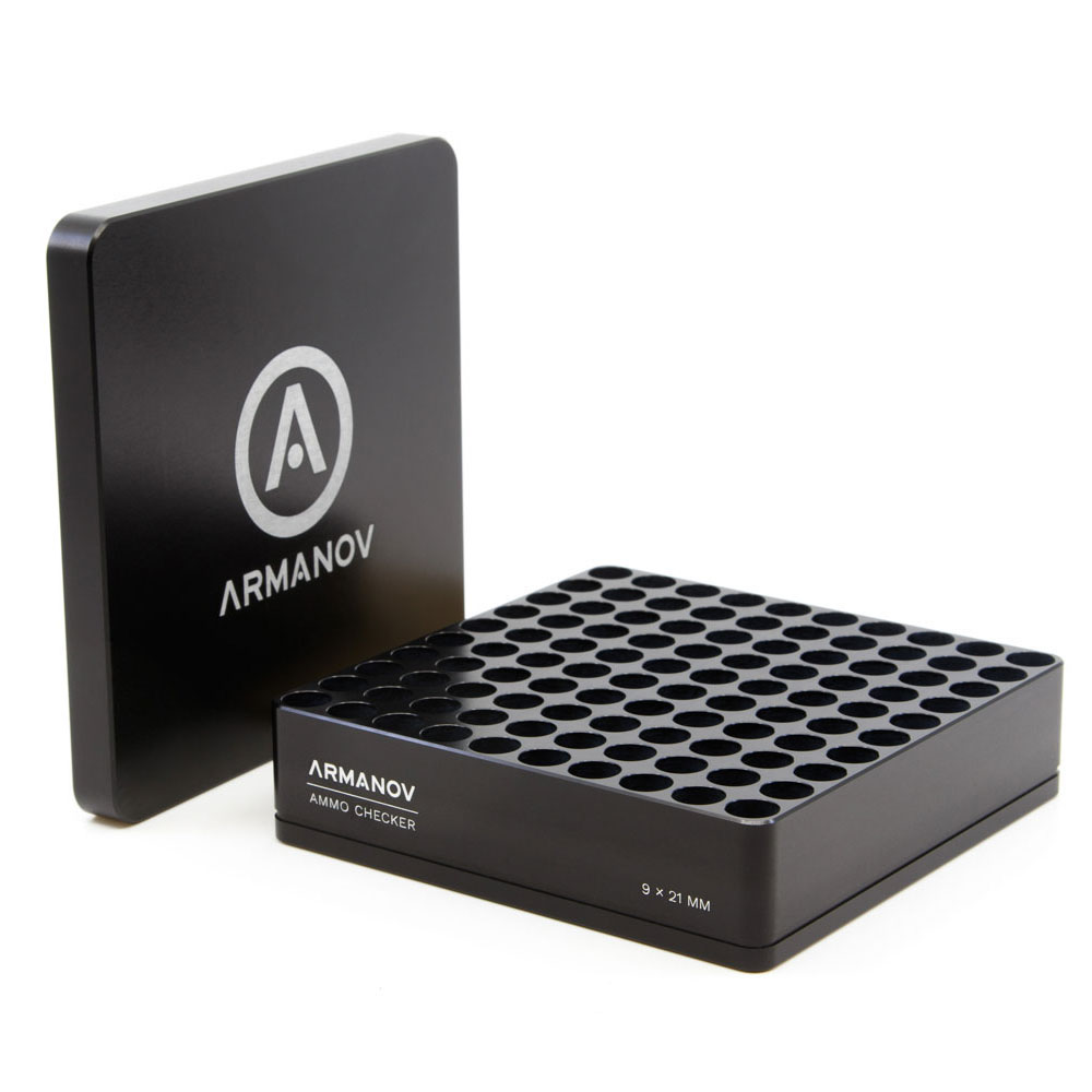 Armanov 100 rnd Ammo Checker Flip Cover on täydellinen työkalu ammusten tarkistamiseen, nopeuttaa testausta ja vähentää toimintahäiriöiden riskiä.