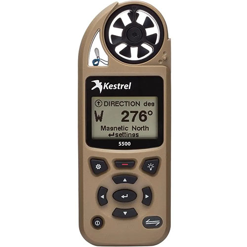 Kestrel 5500 Weather Meter tarjoaa tarkat mittaukset, kestävä rakenne, älykäs näyttö ja datan siirto LiNK-sovelluksella, täydellinen ulkoiluun ja ammuntaan.