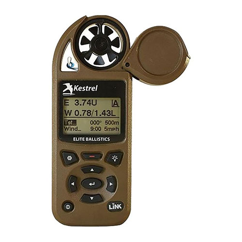 Kestrel 5700 Elite mittaa 15 ympäristöparametria, tarjoaa Bluetooth LiNK-yhteyden, käyttäjäystävällisen käyttöliittymän ja tarkat G1/G7 ballistiset kertoimet.
