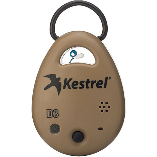 Kestrel DROP D3 mittaa tarkasti lämpötilan, kosteuden ja ilmanpaineen, ja tarjoaa reaaliaikaista dataa Bluetoothin kautta, täydellinen pitkän matkan ampumiseen.