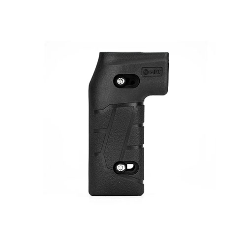 MDT Adjustable Vertical Pistol Grip tarjoaa täydellisen sormiasennon ja mukautettavan otteen, parantaen tarkkuutta ja mukavuutta ampumassa.