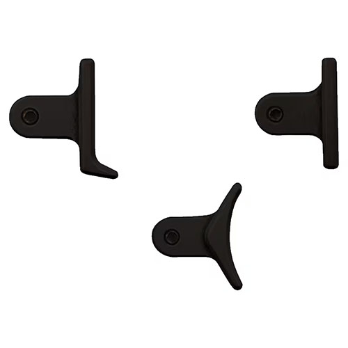 Säädettävät trigger shoes Calvin Elite Custom AR:lle ja Remington 700:lle, saatavilla useissa väreissä. Täydellinen setti sisältää heeled, curved ja straight -kengät.