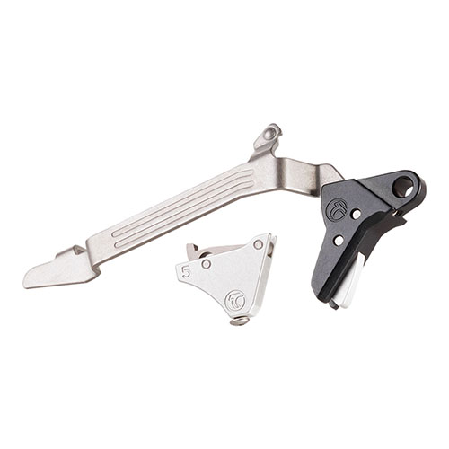 Timney Alpha Competition Trigger tarjoaa 3 lb / 1.36 kg vetopainon, sujuvan toiminnan ja tarkan laukaisun ilman kompromisseja Glockin luotettavuudesta.