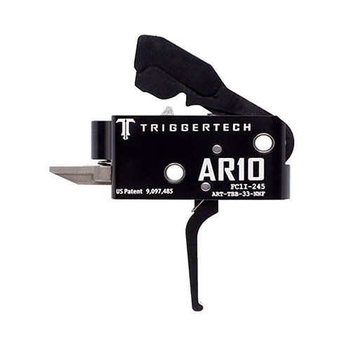 TRIGGERTECH AR10 - Black Competitive Flat tarjoaa tarkkuutta ja luotettavuutta, Frictionless Release Technology™ takaa johdonmukaiset laukaustuntumat kaikissa olosuhteissa.