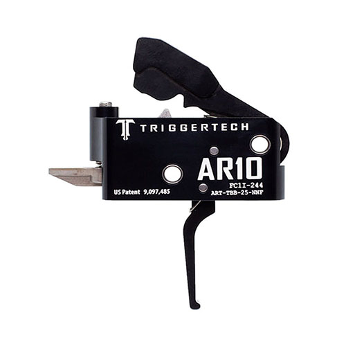 TRIGGERTECH AR10 - Mustat, mukautettavat liipaisimet tarjoavat tarkkuutta, luotettavuutta ja Frictionless Release Technology™ -teknologiaa, joka takaa johdonmukaiset laukaisut.