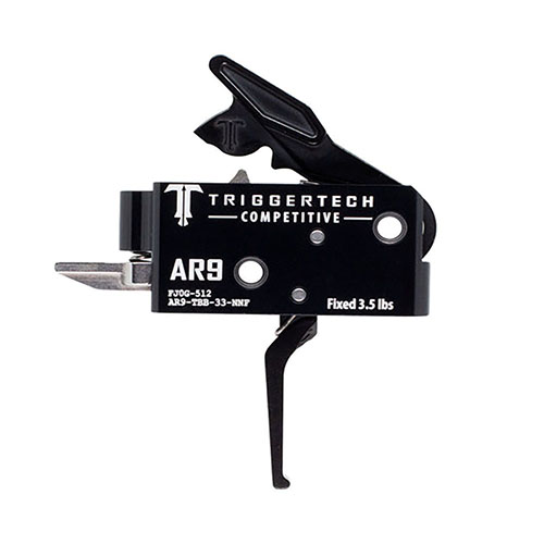 TRIGGERTECH AR9 - Black Competitive Flat tarjoaa tarkkuutta ja luotettavuutta, Zero Creep Technology™ ja Frictionless Release Technology™ takaavat erinomaisen suorituskyvyn.