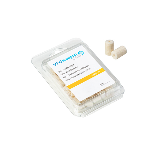 VFG COMFORT -patruunapuhdistajat (500 kpl) ovat täydellinen valinta kevyelle likaantumiselle, öljyämiseen ja puhdistamiseen kal. 4-4.5mm aseille.