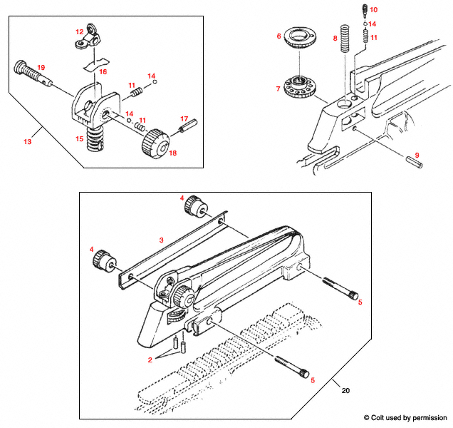 Colt® AR-15 Rear Sight Assembly 