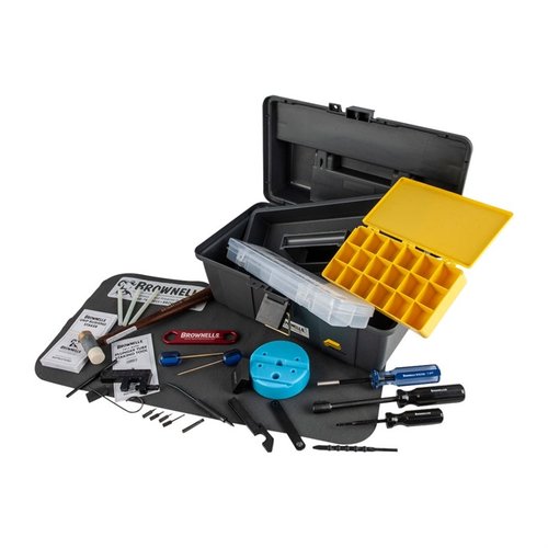 Tämä 1911 Armorer's Tool Kit sisältää 21 välttämätöntä työkalua 1911-pistoolien kokoamiseen, purkamiseen ja huoltoon, sekä kestävän säilytyskotelon.