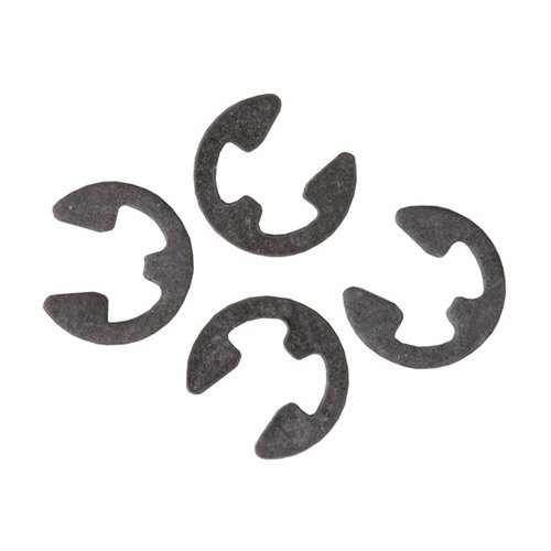 Teräksiset E-Clipit korvaavat JP:n Anti-Walk Pinien alkuperäiset klipsit (#452-015-028) ja pitävät pinin paikallaan. Myydään neljän paketeissa.