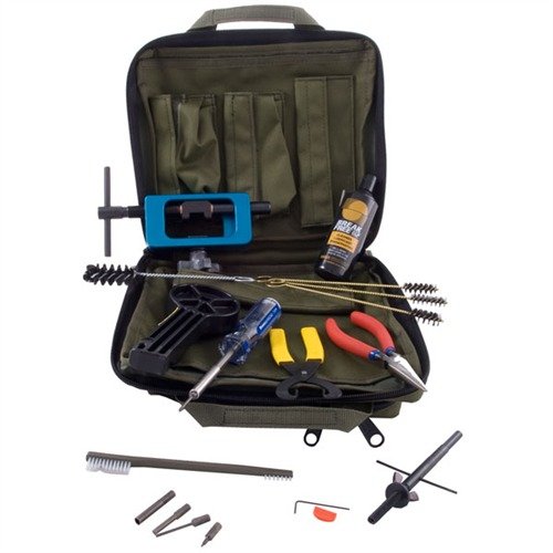 Brownells Weapons Field Maintenance Pack for Glock® tarjoaa kattavan työkalupaketin, joka mahdollistaa Glock®-pistoolien huollon, puhdistuksen ja korjauksen helposti.