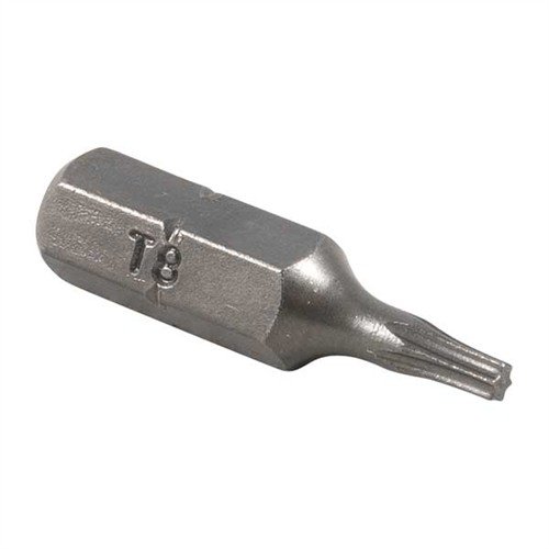 TORX® BITS - T8, 1" pitkä ja &frac14;" shank, sisältää kymmenen bitin setin. Sopii erinomaisesti tarkkuusaseiden ja laitteiden kiinnityksiin.