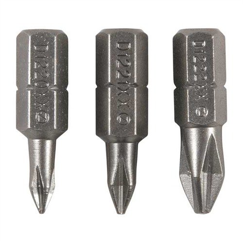 ALLEN, PHILLIPS & SQUARE BIT SETS sisältää 17 korkealaatuista bittisarjaa, jotka ovat 1" pitkiä ja ¼" hex shank -liitännällä, täydellisiä asehuoltoon.