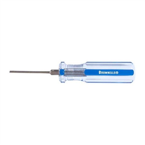 Brownellsin Fixed-Blade Gunsmith's Screwdrivers tarjoavat tarkkuutta, mukautetut terät ja ergonomiset kahvat, jotka tekevät aseiden huollosta ja säätämisestä vaivatonta.
