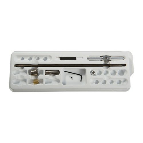 .38-.45 INTERMEDIATE CHAMFERING KIT tarjoaa täydellisen chatter-free chamferin, mikä vähentää luotien hajontaa ja parantaa tarkkuutta. Mukana yksi Facing Cutter ja valintasi mukaan Pilot.