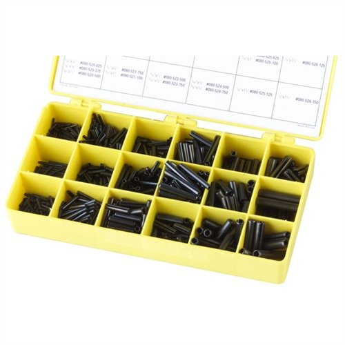 BLACK ROLL PIN KIT sisältää 850 mustasta teräksestä valmistettua pinniä eri kokoisina, täydellinen aseiden huoltoon ja muihin työpajoihin.
