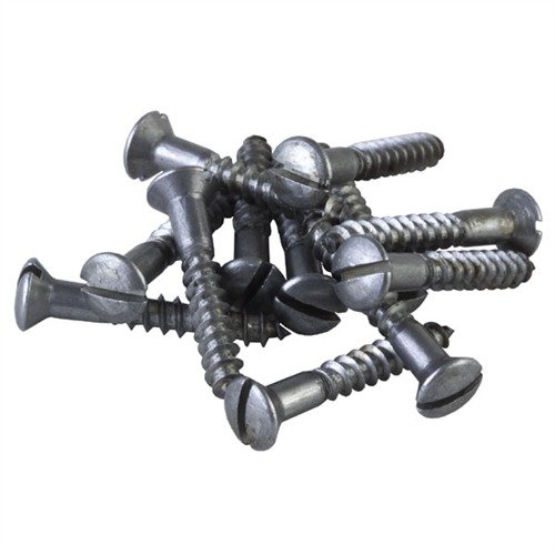 No. 10 unplated oval-head slotted wood screws, 1¼