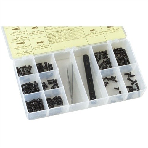 Brownellsin Socket Head Screw Kit sisältää 168 suosituinta ruuvia, jotka sopivat eri kiinnityksiin, säästäen aikaa ja vaivannäköä.