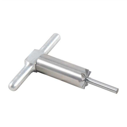 Hardened steel 90° muzzle facing cutter tasoittaa ja korjaa piippuja. Mukana kahva ja yksi pilot, lisäpilotteja saatavilla eri kaliipereille.