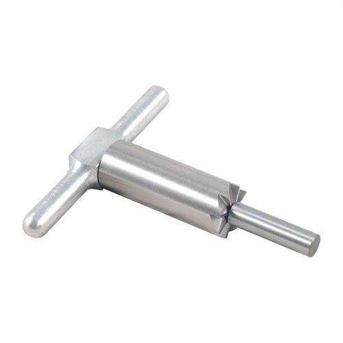 Häkätty terä, 90° facing cutter tasoittaa ja korjaa aseen suut, mukana kahva ja yksi pilot, vaihdettavat pilotit eri kaliipereille saatavilla erikseen.