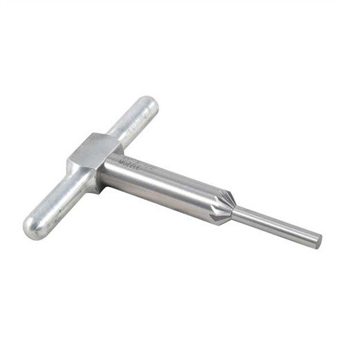 45° chamfering cutter poistaa terävät reunat kiväärin ja pistoolin suista sekä nopeuttaa revolverin sylinterin täyttöä. Mukana leikkuuri, kahva ja pilot.