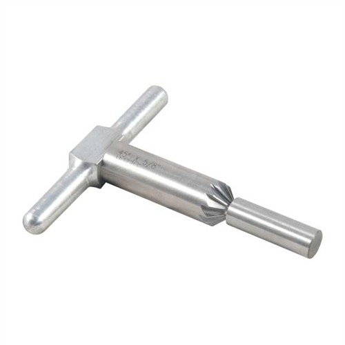 45° chamfering cutter poistaa teräviä reunoja kiväärin ja käsipyssyn suista, nopeuttaa revolverin sylinterin täyttöä ja varmistaa tarkan latauksen.