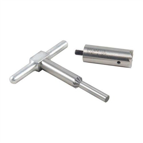 Steel One Caliber Set sisältää 90° ja 45° leikkurit, jotka tasoittavat ja viistelevät piippuja, sekä vaihdettavan teräksen ohjainpilotin eri kaliibereille.