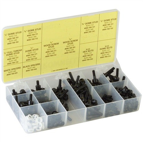 UNCLE MIKES SLING SWIVEL STUD KIT sisältää kaikki tarvittavat osat, säästää rahaa ja aikaa, pitäen tärkeimmät kiinnitystarvikkeet käden ulottuvilla.