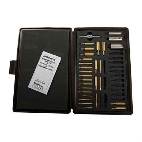 Brownells Chamfering & Facing Combo Set tarjoaa tarkkuutta, monipuolisuutta ja kestäviä työkaluja, jotka parantavat aseen tarkkuutta ja viimeistelyä.