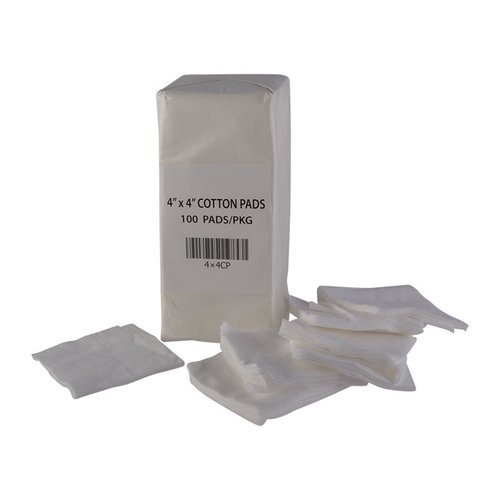 GUNSMITH CLEANING PADS ovat 100 % ei-kudottua puuvillaa, erittäin imukykyisiä, pölyttömiä ja turvallisia herkille pinnoille, täydellisiä kaikille puhdistustöille.