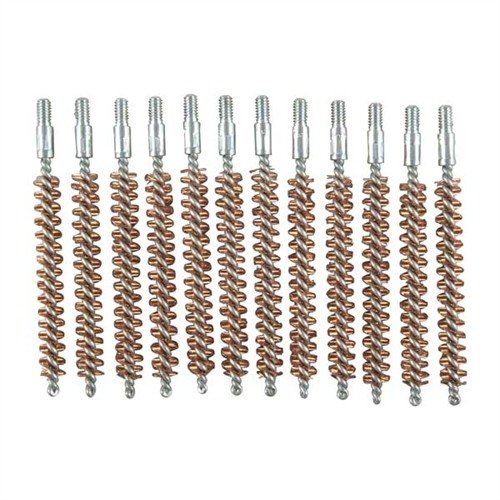 STANDARD LINE BRONZE BORE BRUSHES - Kestävä ja tehokas puhdistus, yksi kappaleinen teräksinen shank, saatavilla 12 pakkausta, täydellinen asehuoltoon.