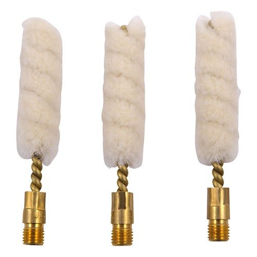 WOOL BORE MOPS - luonnollinen ja puhdas vaihtoehto aseiden puhdistukseen; villaimuri pitää hyvin bore cleaneria ja öljyä, eikä naarmuta piippua.
