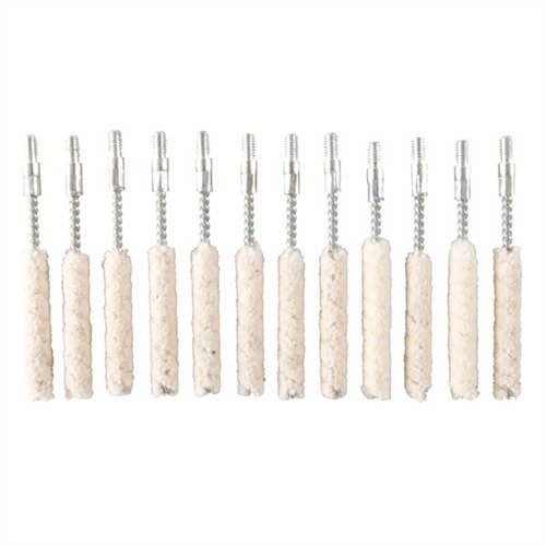 Puuvillakankaat imevät tehokkaasti puhdistusaineita ja öljyjä, ja niiden luonnollinen hankaus auttaa poistamaan irronneita jauheita. Erinomainen Brownells Moly Bore Paste tai J-B® Compoundin levittämiseen.