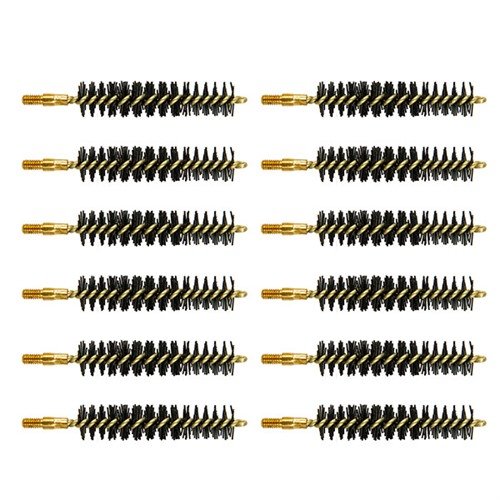 Tehokas HEAVY WEIGHT NYLON CENTERFIRE RIFLE BORE BRUSH puhdistaa helposti hankalatkin jäljet. Kestävä messinkikanta estää naarmut, ja nylonharjakset ovat turvallisia.