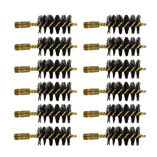 Tehokas HEAVY WEIGHT NYLON SHOTGUN BORE BRUSHES puhdistaa helposti kovatkin jäämät, turvallinen riflingille ja kestävä messinkikanta estää naarmut.