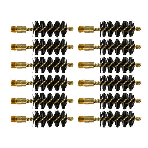 Tehokas HEAVY WEIGHT nylon-kivääripuhdistin poistaa helposti sitkeät jäämät. Kestävä messinkivarsi suojaa naarmuuntumiselta ja bristlit ovat turvallisia käytössä.