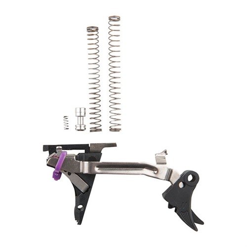 FULCRUM DROP-IN TRIGGER KIT tarjoaa tarkan let-offin, nopean palautuksen ja täysin säädettävän esikytkennän ja ylivarauksen, helppo asennus.