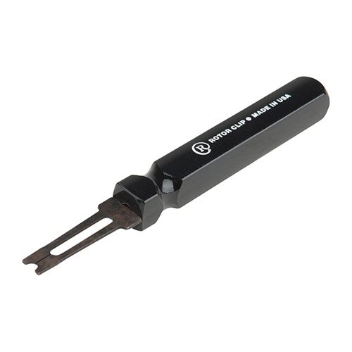 EJECTION COVER HINGE PIN CLIP TOOL helpottaa ejection cover hinge pin clipin asentamista split-lip muotoilun ansiosta, estäen c-clipien lentämisen ympäri huonetta.