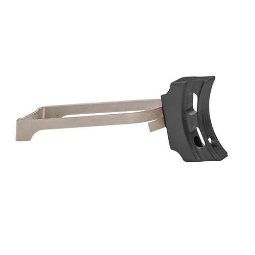 Ultra Match Grade Trigger, jossa on alumiininen laukaisupadi ja ruostumattomasta teräksestä säädettävä laukaisukaari, takaa tarkkuuden ja kestävyyden.