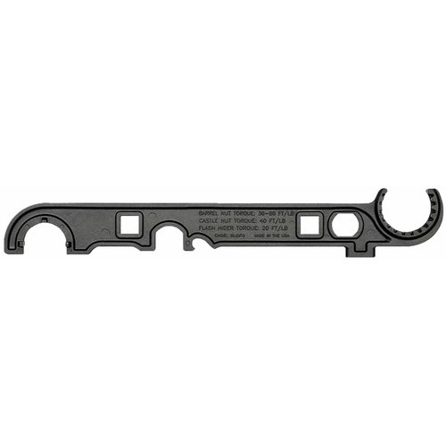 Midwest Industries AR Professional Armorer's Wrench on monipuolinen työkalu 5.56 ja 7.62 AR-aseiden huoltoon, kestävä 4140 teräksestä, sisältää useita toimintoja.