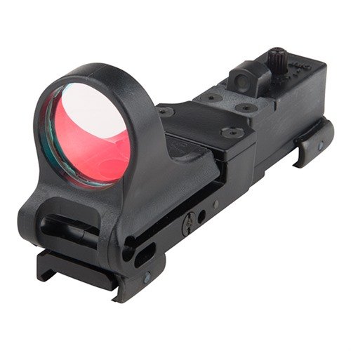 RAILWAY Red Dot Sight kiinnittyy nopeasti Weaver- ja Picatinny-rautoihin, mikä tekee siitä monikäyttöisen ja helposti siirrettävän eri aseisiin.