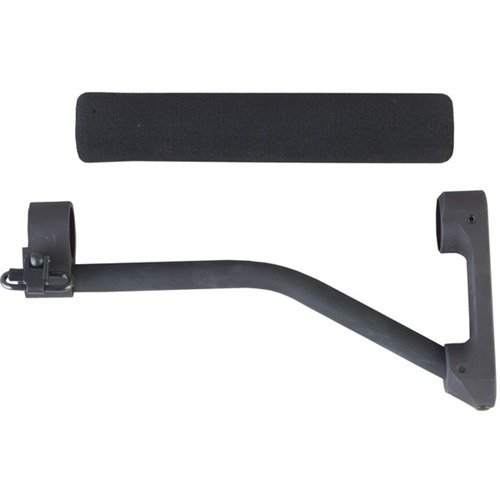 AR-15 ARFX SKELETON STOCK on kevyt ja kestävä, jossa on useita sling-pisteitä, mukautuva vaahtomuovinen yläputki ja alumiininen tukipala.